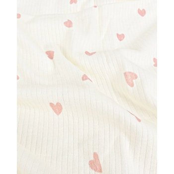 Ripp-Jersey Baby Ripp Herzen old rose